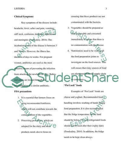 The Transmission of Listeria