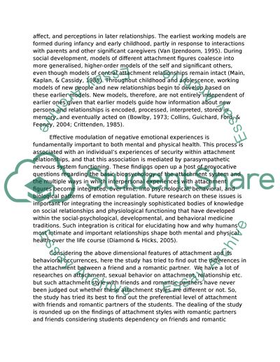 Attachment between friend and romantic partner