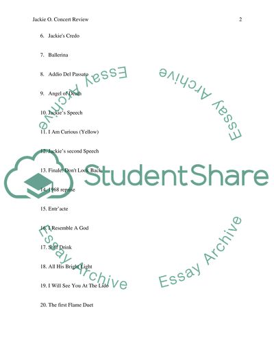 Jackie O concert review