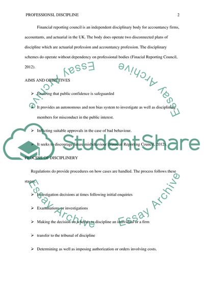 Professional Discipline