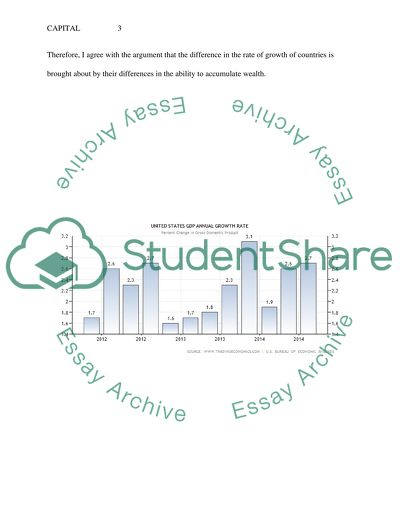 Countries Grow at Different Rates because they Accumulate Capital at Different Rates