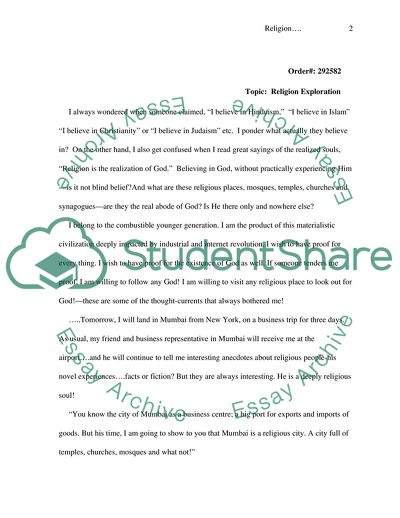 Religion Exploration Issues