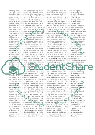 Visual Literacy in Business