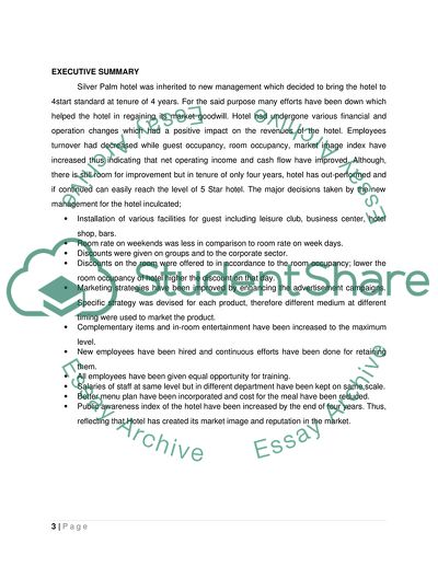 Hospitality Operations Management of Silver Palm Hotel