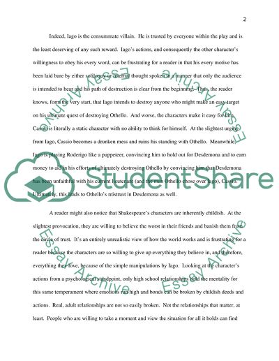 Tragedy Punishes the Good in Othello by William Shakespeare