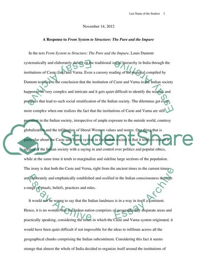 From System to Structure: The Pure and the Impure