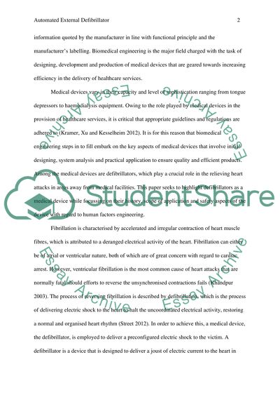 The design of an automated external defibrillator