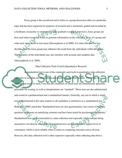 Data Collection Tools, Methods, and Challenges