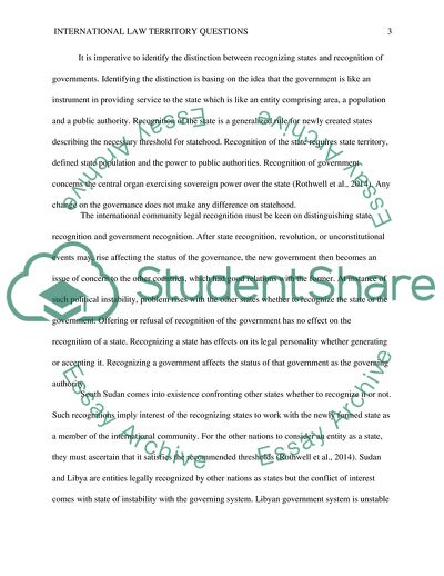 International Law Territory Questions