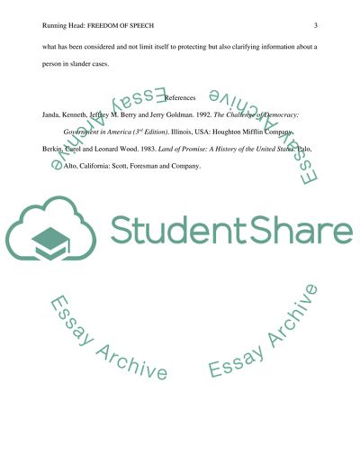 Freedom of Speech and Damage to The Society