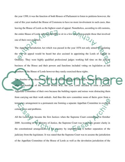 The System of Courts in the UK