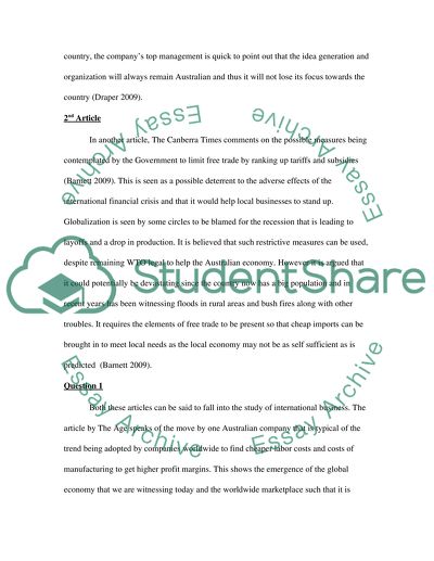 Changing Trends of International Business