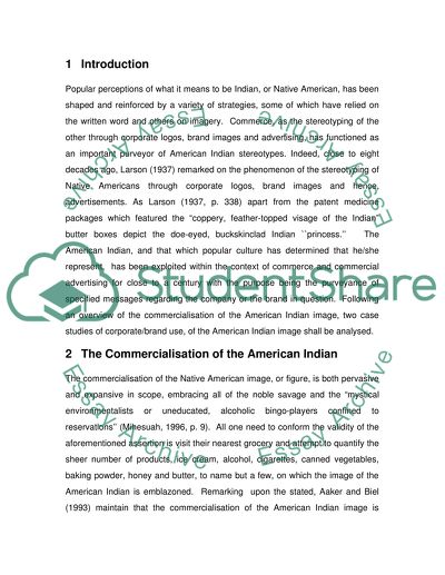 The Stereotyping of Native Americans within Commerce