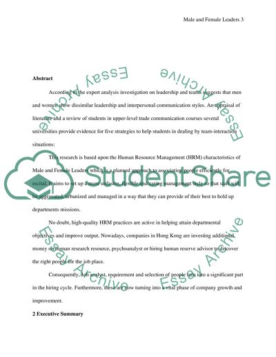 Male vs Female Leaders