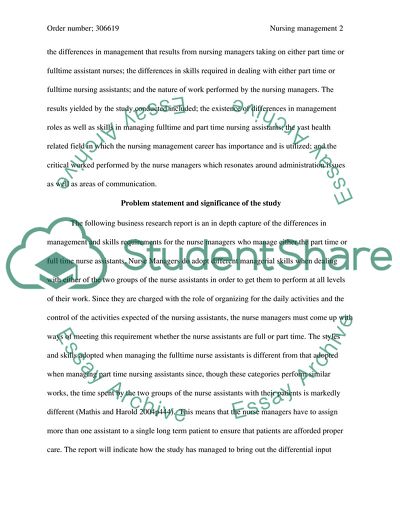 Dynamics in the Management Expectations of the Nurse Managers