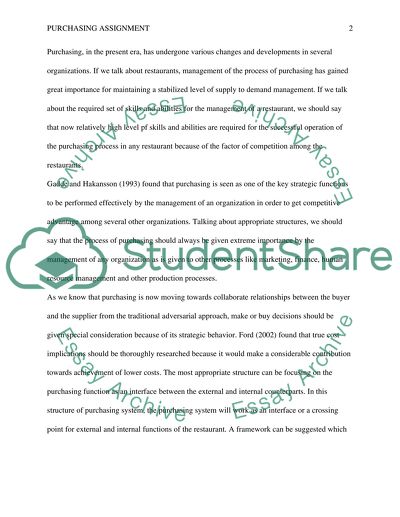 Importance of Purchasing for Hotels and Restaurants