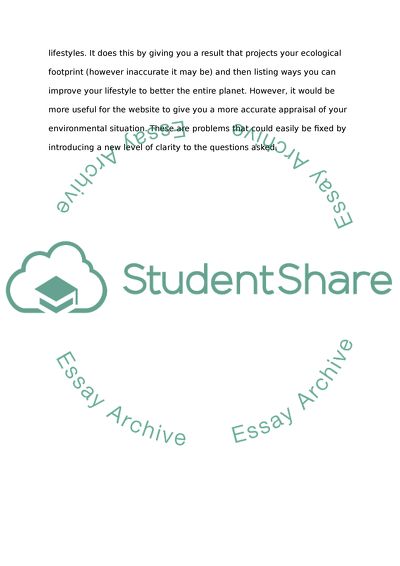 The Development of Ecological Footprint