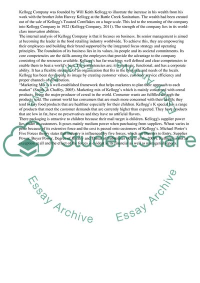 Kellogg Company - Brand Champion in the Foodstuffs Market