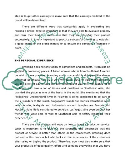 The Concept of Branding