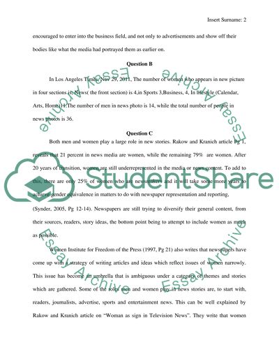 The Image of Women in News