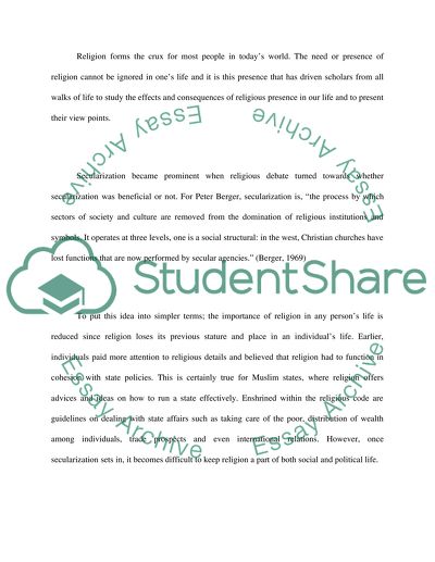 Was Peter Berger right when he changed his views on secularization in the 1990s