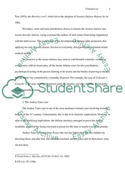 Insanity Defense: Where It All Began and its Controversy