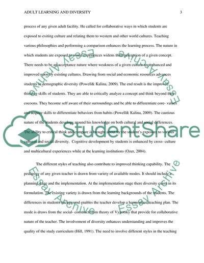 Adult Learning and Diversity