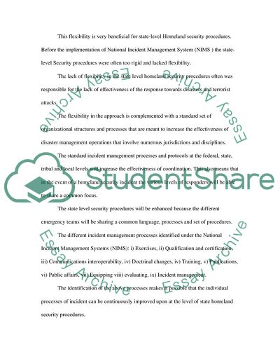 Preparedness Homeland Security