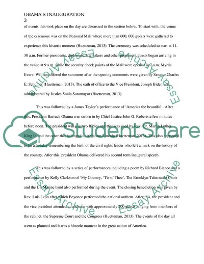 Obamas Inauguration into his Second Term