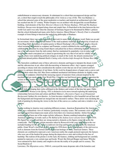 Analysis of Art at the Beginning of the 20th Century