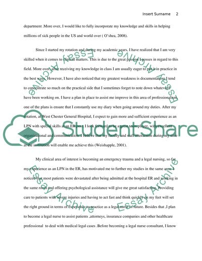 My Clinical Experience at West Chester General Hospital