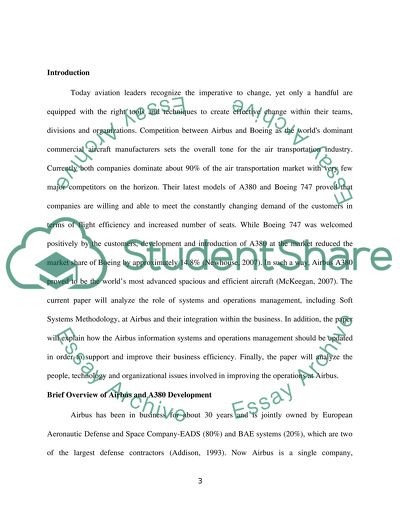 Systems and Operations Management of Airbus
