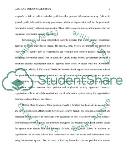 Law and Policy Case Study
