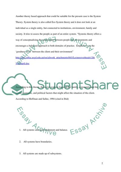 Theoretical Perspectives in Social Work