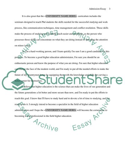 Higher Education Administration