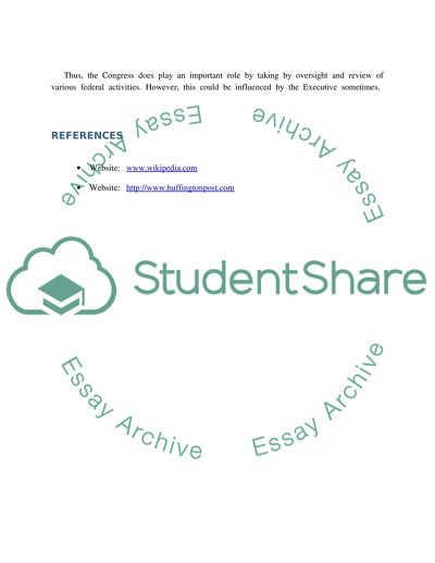 The Congress The Checks and Balances System