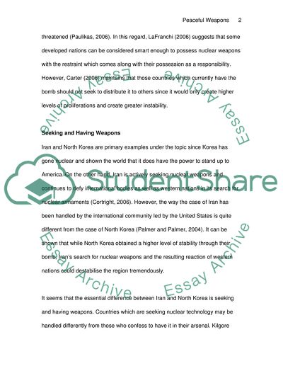 How Nuclear Weapons Help to Maintain Global Peace