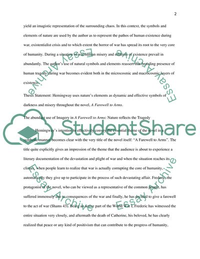 Ernest Hemingways A Farewell to Arms