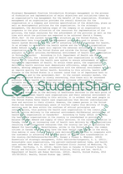 4.1 Strategic Management Practices