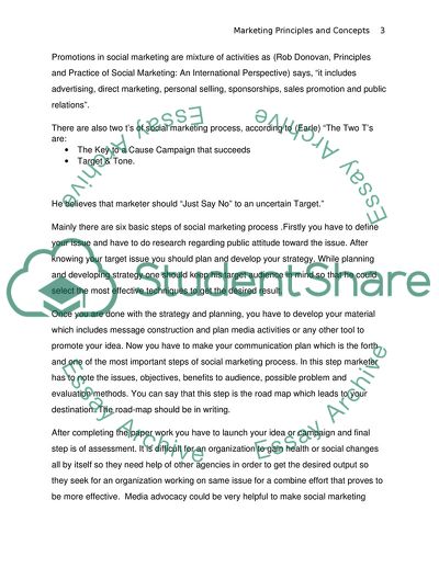 Marketing Principals and Concepts