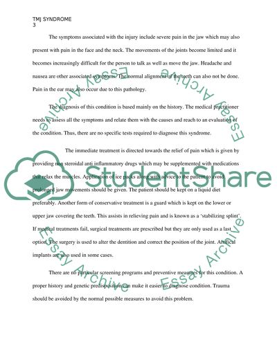 Temporomandibular Joint Syndrome