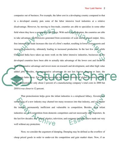 Protection or Free Trade for International Trade