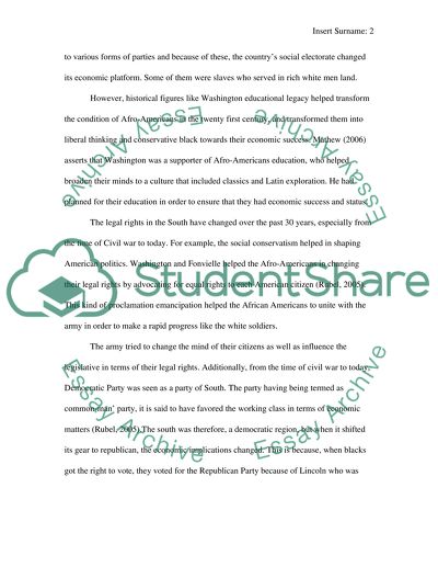 State of African Americans in the US of the 1900s