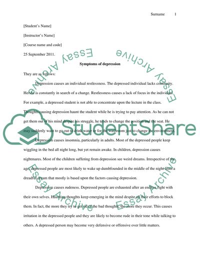 Analysis of Depression