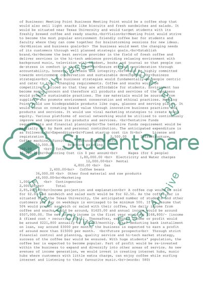 Business Plan / Consulting One Page Project Proposal Due