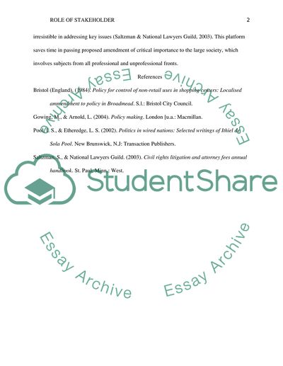 The Role Of Stakeholders In Passing The Proposed Amendment 1