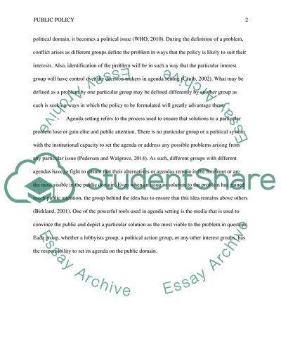 Public Policy in the American Government