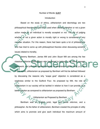 Consideration of the Weaknesses of Utilitarianism by Guildford Four when Used as the Moral Guide of the State