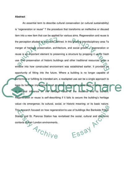 Conservation in Regeneration and Rehabilitation Projects