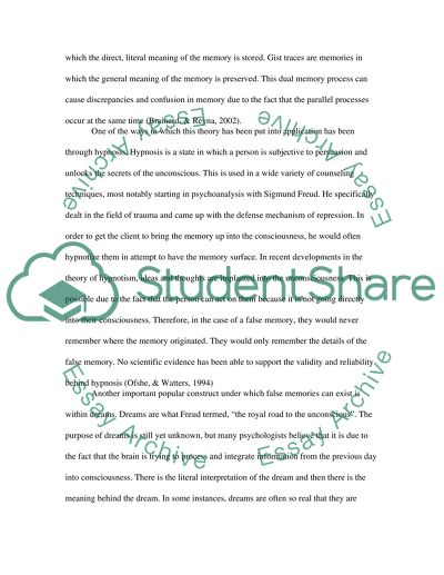 Cognitive Psychology: False Memories